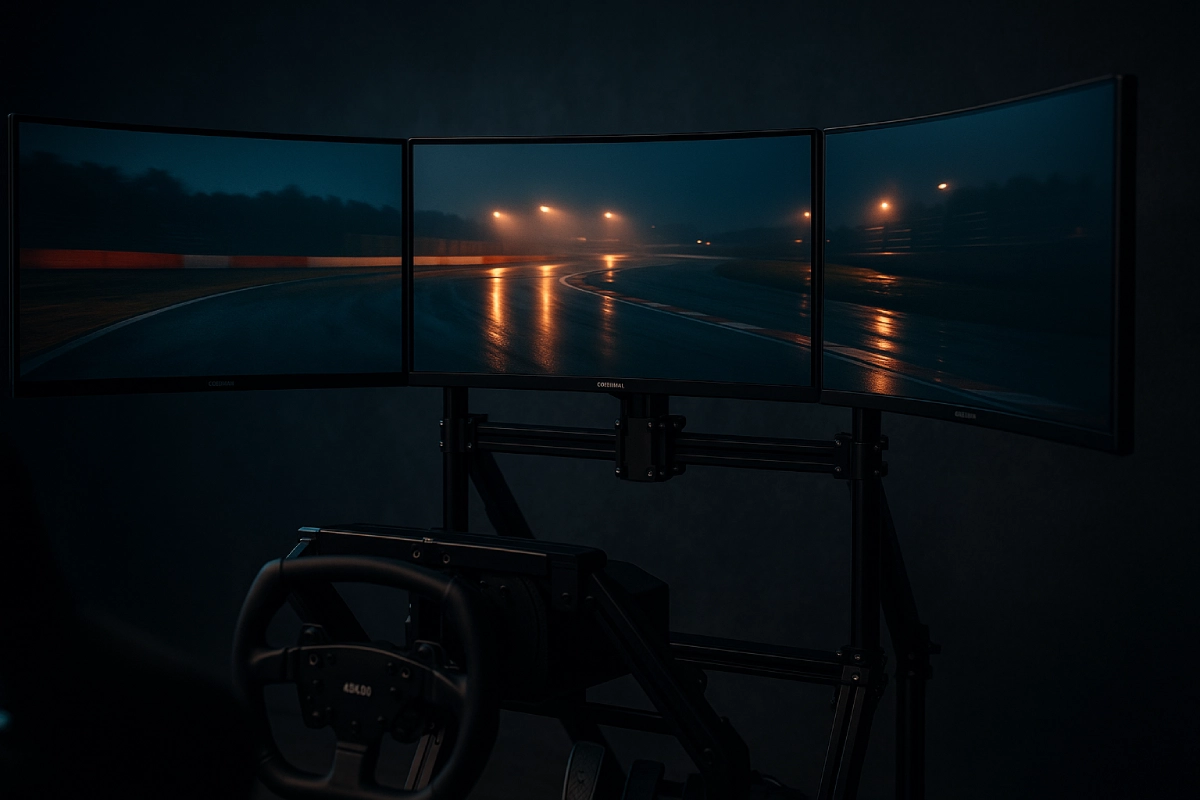 soporte monitor simracing