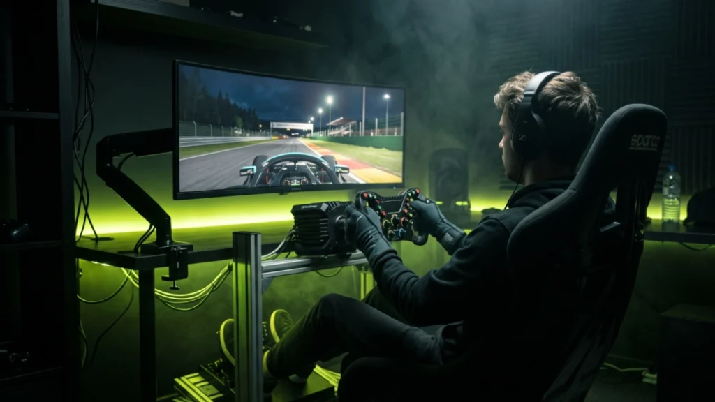 Cómo es un día de entrenamiento de un piloto de simracing amateur