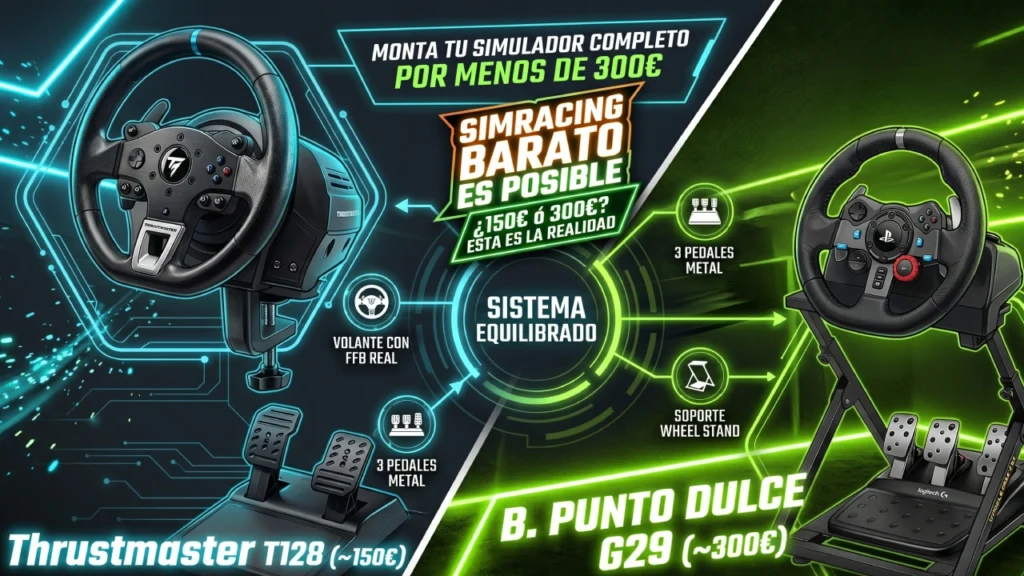 C&oacute;mo montar un setup de simracing por menos de 300 euros