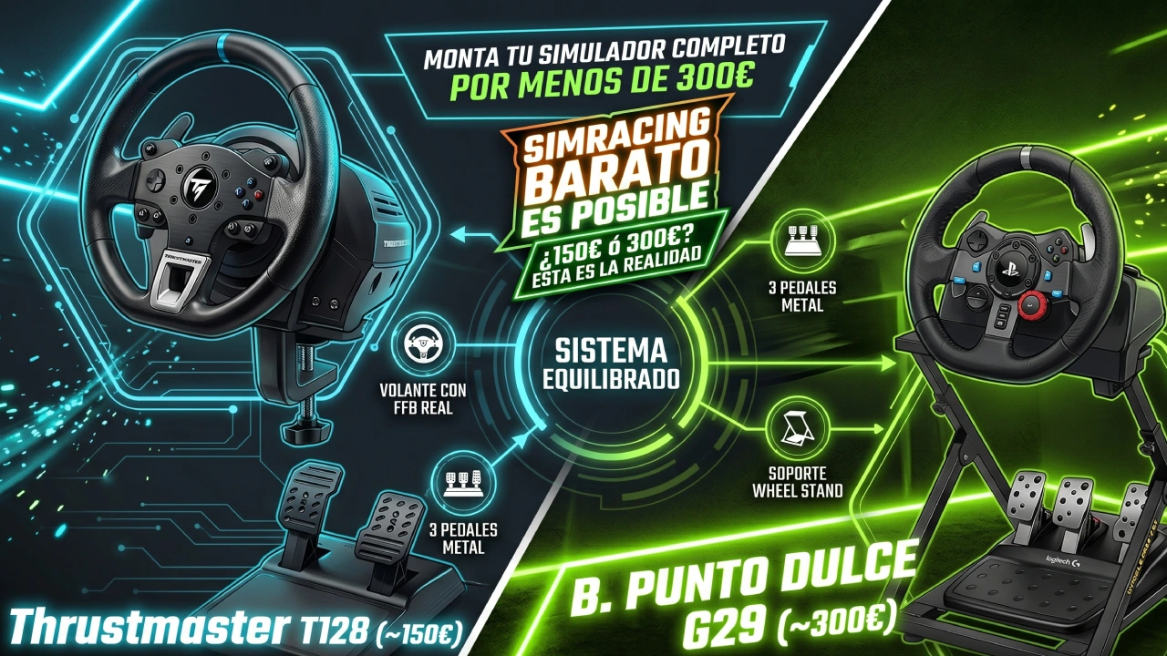 Cómo montar un setup de simracing por menos de 300 euros