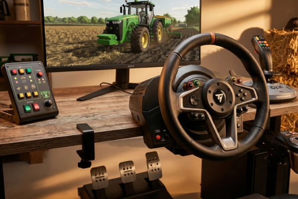 Thrustmaster T128 SimTask Pack volante farming simulator